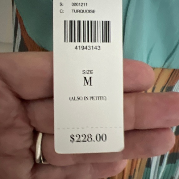 NWT Geisha Designs Size M Pleated Halter Maxi Dress Anthropologie Abstract Print - Picture 10 of 11